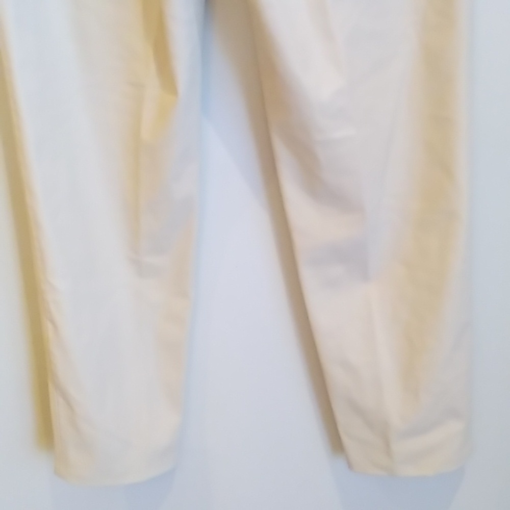 NWOT ZARA Ecru faux leather Mid Rise Straight Leg Pants Size 2 - Picture 13 of 15